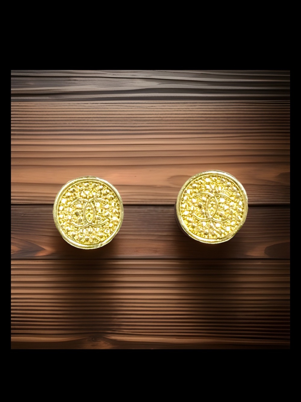 Chic Gold Textured Stud Earrings